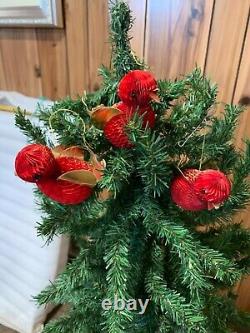 10 Honey Comb Red Tissue Paper Bird Ornaments Japan Original Box Rare 1960