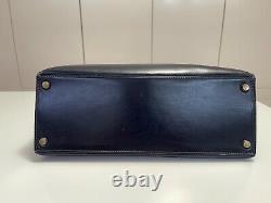 100% AUTH Hermès Sac 404 Doctor Bag Vintage Box Calf 1950s Rare Leather