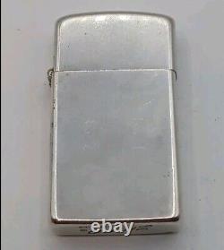 1956 RARE VINTAGE ZIPPO STERLING Lighter engraved With Box. WOW