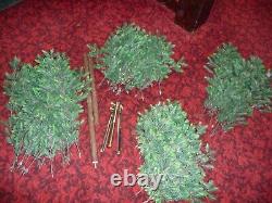 1961 Vintage 4 1/2' X 3' Evergreen Plastic Christmas Tree With Box! Rare #4464