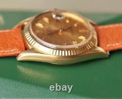 1963 Rolex 18k 1601 Datejust Alpha Hands Pie-Pan Dial Vintage Original Rare Box