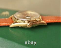 1963 Rolex 18k 1601 Datejust Alpha Hands Pie-Pan Dial Vintage Original Rare Box