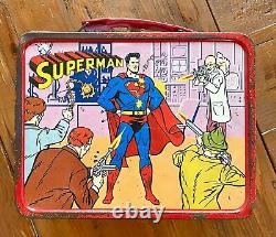 1967 Superman Vintage metal lunch box Rare DC Comics