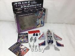 1984 Vintage G1 Transformers Starscream Complete Boxed Pre-Rub Uncut Box RARE