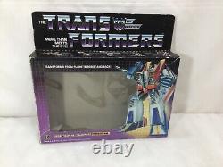 1984 Vintage G1 Transformers Starscream Complete Boxed Pre-Rub Uncut Box RARE