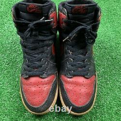 1985 Nike Air Jordan 1 Black Red Bred Sz 8 No Box Rare OG Vintage Chicago One