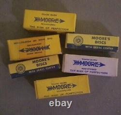 6 Vintage Boxes Moore's Discs Dentistry Dental Grinding & Pol Coarse & Med RARE