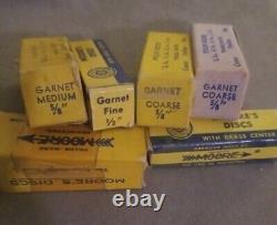 6 Vintage Boxes Moore's Discs Dentistry Dental Grinding & Pol Coarse & Med RARE
