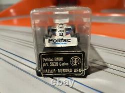 AFX G-Plus F-5000 #8 Polifac Faller box RARE VINTAGE HO SLOT CAR