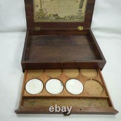 ANTIQUE REEVES + INWOOD WATERCOLOUR ARTISTS PAINT BOX INLAID c1790 very RARE