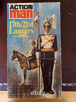 Action Man Vintage Rare Boxed 17th/21st Lancers Dressed Figure In Excellent Cond