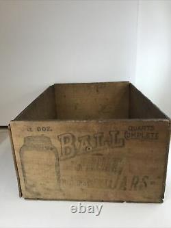 Antique Ball Mason Jar Wooden Shipping Box Crate RARE! BEAUTIFUL
