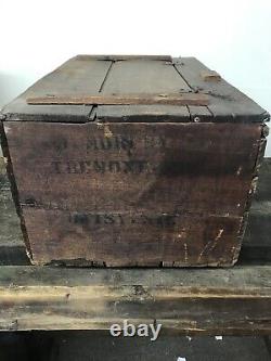 Antique Rare Crate Baltimore Biscuits Wooden Box. Vintage Tremont Unique
