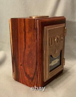 Antique Vintage Post Office Door Mail Box Postal Bank-RARE St. Paul in Cocobolo