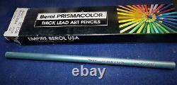 Box of 12 Vintage Berol Prismacolor Art Pencils Metallic Jade RARE RETIRED NEW