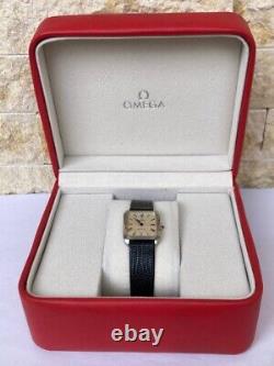 C1972 Omega Deville Watch Vintage Hand Winding 17 jewels white with Box So Rare