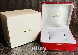 Cartier Wooden White Red Watch Box case Luxury Vintage RARE Booklet Pillow Kit