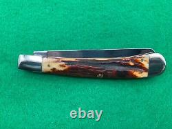 Case XX Rare Red Stag Fat, Matching Vintage 5251 Banana Trapper Knife Box