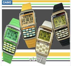 Casio DBC32C-1B Data Bank Calculator Watch NEW Rare Vintage Limited Black Gold