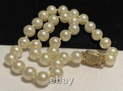 Ciner Necklace Rare Vintage Gilt Glass Pearl 15 Classic Choker Signed A37