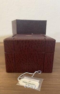 GORGEOUS Patek Philippe Vintage Burgundy Empty Watch Box Case Authentic RARE