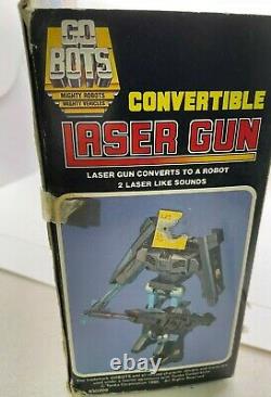 Go-Bots Transformers Vintage Convertible LASER GUN 1985 in Original Box RARE