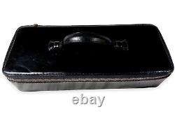 HERMES PARIS VINTAGE RARE COLLECTIBLE Jewelry Box in Black Pigskin Leather