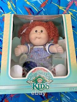 HTF Vintage Cabbage Patch Kids #30 Red Popcorn with RARE Dinosaur Overalls in Box