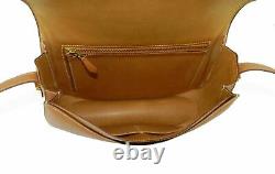 Hermes Vintage Gold Box Calf Leather Saddle Crossbody Bag Rare
