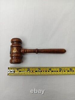 Iyob Filiae Jobs Daughters Wooden Gavel With Gold Emblems And Box Vintage Rare