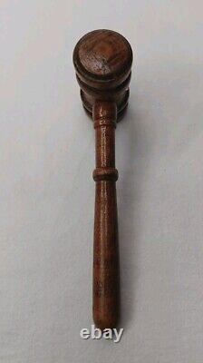 Iyob Filiae Jobs Daughters Wooden Gavel With Gold Emblems And Box Vintage Rare