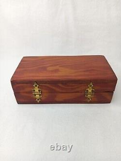 Iyob Filiae Jobs Daughters Wooden Gavel With Gold Emblems And Box Vintage Rare