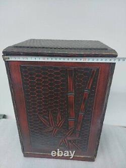 Japanese Vintage Wooden Vanity Box Rare