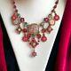 Kirks Folly Vintage Seaview Moon Necklace Statement Red Crystal New In Box Rare