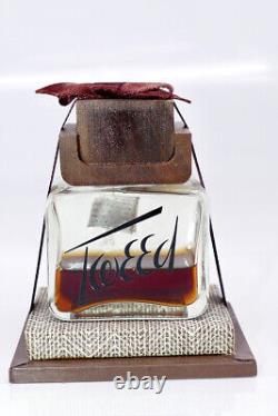 Lentheric Tweed Vintage Perfume 1 FL. OZ. Sealed Wood Cap and Box Rare