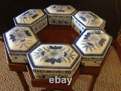 Maitland Smith Table Occasional Side Table Vintage & Ceramic Boxes Super Rare