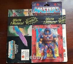 Masters of the universe vintage moc Man e faces top toys clear bubble Rare box