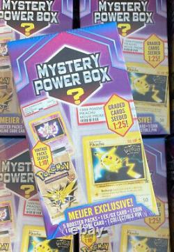 NEW Pokemon Mystery Power Box Rare Meijer Graded Cards 125 Vintage Packs 110
