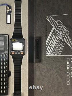 NEW RARE Vintage 1984 NOS SEIKO DATA-2000 LCD wrist computer calculator watch