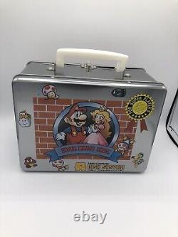 NINTENDO Super Mario Metal Tin Lunch Box Case Vintage FAMICOM Showa Japan Rare