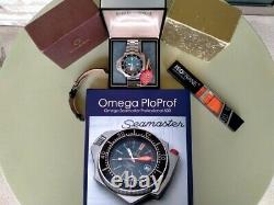 Omega Seamaster Ploprof 600m Set Box/ Book/ Tag/ Straps- Rare Vintage Diver
