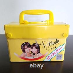 Pink Lady japanese singer Me and Kay Square Aluminum Vintage Lunch Box / RARE