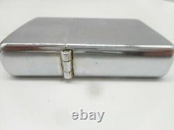 RARE 1940s Vintage 3 Barrel Hinge Nickel Silver ZIPPO Cigarette Lighter in BOX