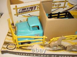 RARE 1950's Vintage Buddy L Western Round Up Set WithGMC Truck WithBox