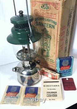RARE Coleman 6/49 242C Single Mantle Lantern ORIG BOX PAPERWORK SILKLITES & MORE