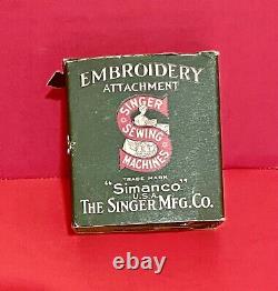 RARE Complete Vintage Singer 221 Embroidery Attachment 26532 Box 26538 Spool Rod