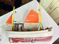 RARE German Toy Vintage 80s Playmobil Set 3551 Fishing Boat Orig Box WithMotor NC