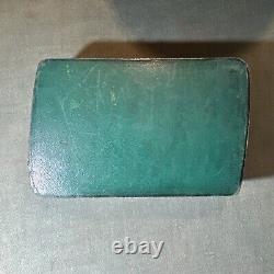 RARE! Green Leather & Wood, OBLIQUE Vintage 50's ROLEX box