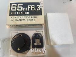 RARE Mamiya 65mm f6.3 with View Finder for Press Sekor Lens Japan VINTAGE Box