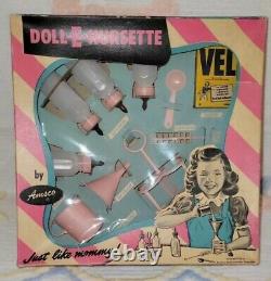 RARE Minty Toys Doll-E Nursette Vintage Amsco Tiny Tears Dy-dee Bottles Box 50s
